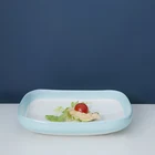 Luxury Banquet Restaurant Square Ceramic Porcelain 7.5" 9.5/10.5 inch Dinner Salad Fruit Serving Plate