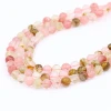 China Factory Beautiful Stone Beads Watermelon Quartz Tourmaline Beads Loose Bead For Bracelet Making