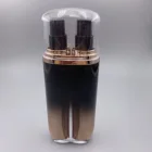 新二重管基礎液ボトル 15 ミリリットル * 2 プレスダブルヘッド真空ローションボトルプラスチックボトル化粧品包装