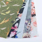 Textile soft lurex polyester flower printed spandex knit fabric modal