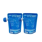 Plastic spout standing ziplock packaging soft drink / water pouch, bottle shaped juice liquid packing doypack bag