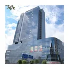 Export flat and curved structural facade insulated glass curtain wall price per m2