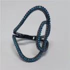 Turkish Ring Rings Turkish Accessories Jewelry Retro Blue Stone Gun Black Ring
