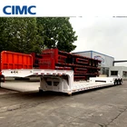 CIMC Dongyue 60 80 100 tons lowbed truck semi trailer and 60 ton heavy duty lowboy trailers