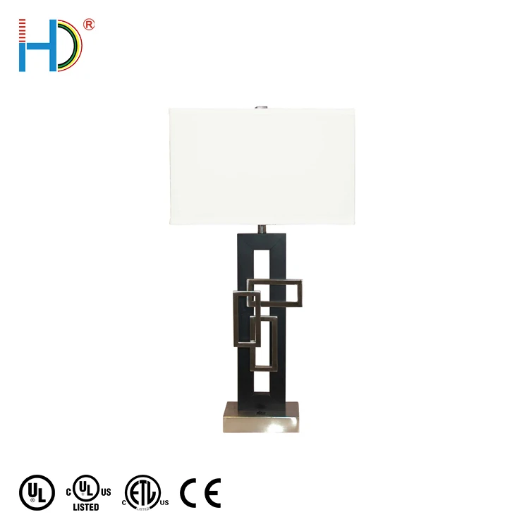 Restaurant 1Piece Parchment Hardback Rectangular Shade Head Table Lamp