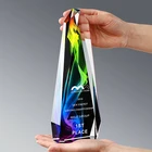 Trophy Award High Quality K9 Crystal Custom Octagon Tower Crystal Trophy Award