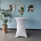 Cheap Table Wedding Cheap Pink Round Spandex Bar Table Covers Slipcovers For Banquet Wedding Party