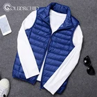 Customization Windproof Winter Ultra Light Cotton Men Vest Slim Duck Down Jacket