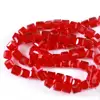 Square Punch Red Crystal Beads Wholesale Chandelier Accessories Colorful Crystal Beads