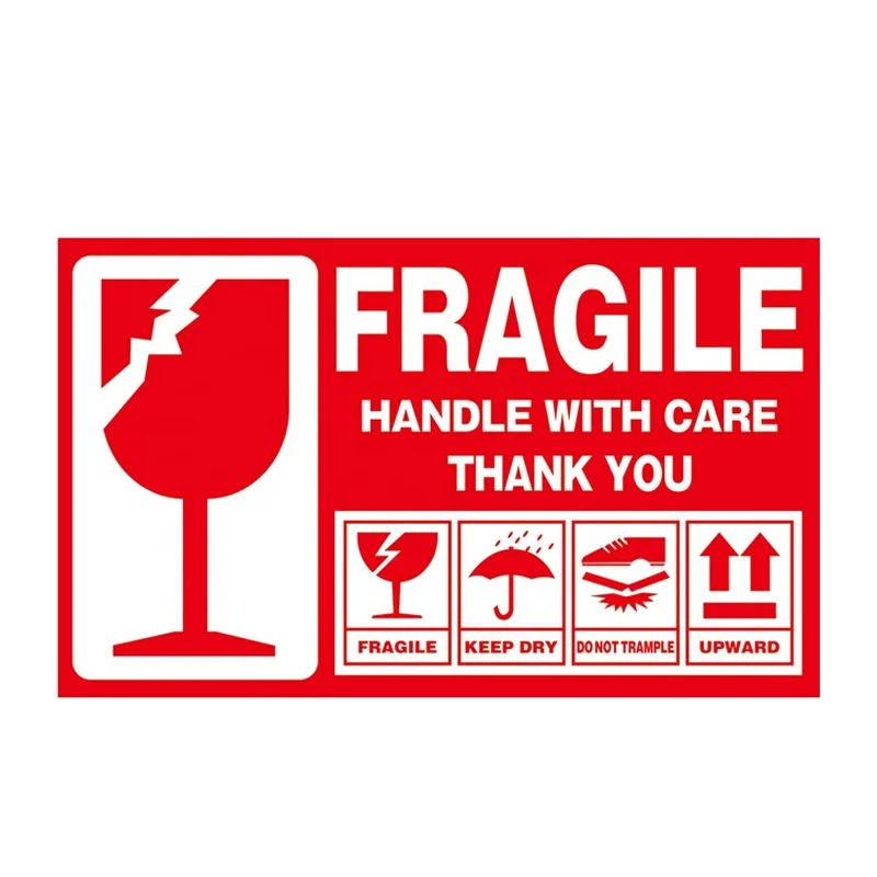 300 pcs large fragile handle with care keep dry upward do not