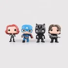ファンコ POP 驚異スーパーヒーローフィギュアおもちゃスティーブ · ロジャース 3 南北戦争冬兵士ブラックウィドウ黒パンサーモデルギフト