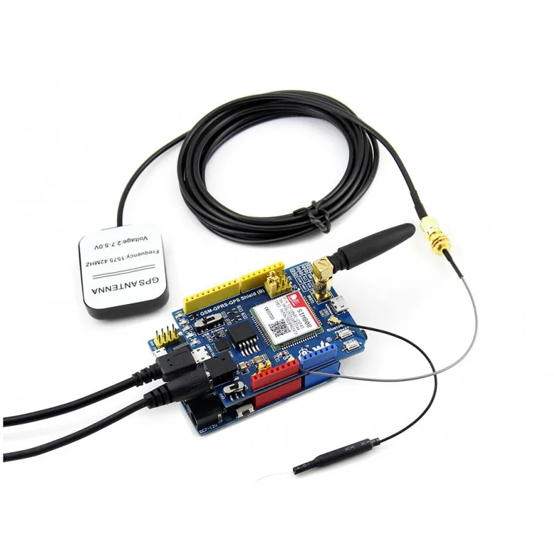 GSM/GPRS/GPS щит (B) (для Европы) Arduin щит на основе SIM808, поставляется с ЕС plug адаптер питания