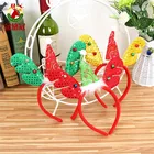 Funny party decoration hair accessories red/green/yellow antler and hat christmas headband party supplies