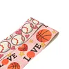 75mm sport ribbon printed baseball faux leather bows for woman