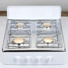 4 Burner Gas Cooktops Gas4 Gas Cooktop Industrial Table Counter Top Stainless Steel Built In Big 4 Burner Gas Hob Protectors Stove Cooktops