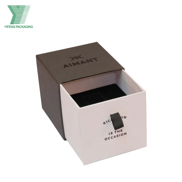 high quality cardboard custom square drawer packaging single