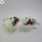 Craft Standing Indoor Natural Handmade Christmas Stage Decoration Craft Standing Shinny White Bird 2Asst