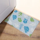 pvc foam anti-slip mat blue bathroom rugs non slip bath mat