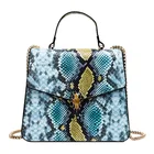 china supply smal genuine leather handbags for bags women snakeskin shoulder handbags