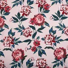 New fashion 55%linen 45%viscose flower pattern custom dress printed fabric digital for trousers