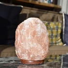 7-9kgs Himalayan Salt Lamp with Dimmer Switch - All Natural and Handcrafted with Wooden Base