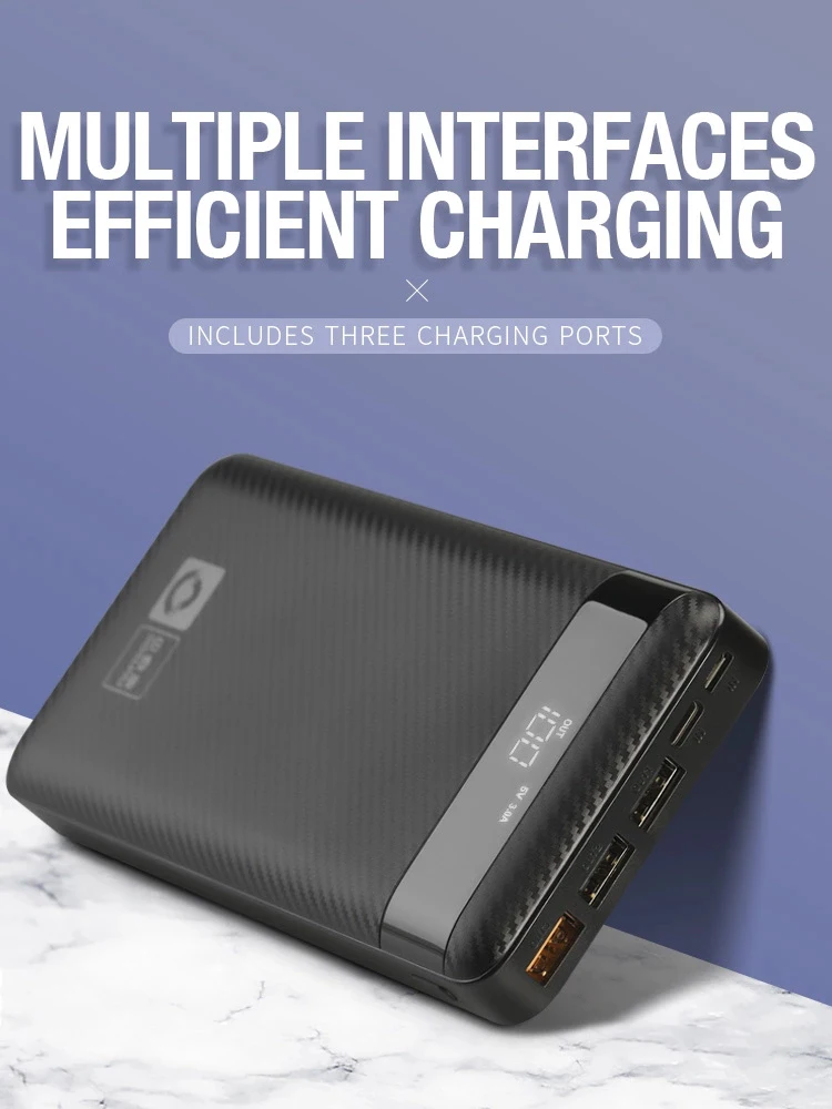 SOSLPAI best quality 3 output personalize customised fast charging 20000 mah square powerbank - ANKUX.COM