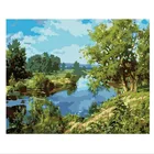 Green forest pop art oil painting large oil painting canvas handmade painting by numbers