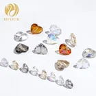Wholesales High Quality Heart Shape Clear Crystal Glass Beads With Hole