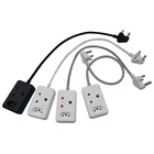 Extension Socket South Africa 2 Outlets Electrical Power Strips Silver Braided Cord