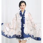 New Design Lovely Cute Cat Shawl Printed Long Matte Stain Silk Scarf Foulard Hijab For Women Malaysia