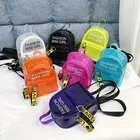 School Transparent Candy Colors PVC Mini Students School Bags Jelly Backpack Gel