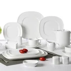 High quality porcelain restaurant dinnerware plate dishes plates ceramic porcelain dinner hotel square plate