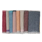 Plaid Scarves Loop Yarn Soft Winter 100 Polyester Knitted Scarf
