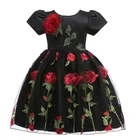Western Style Children Fancy Party Princess Dress Kids Flower Girls Dress