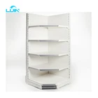 LIJIN SHELF Heavy Duty Single Side Wall Island Wire Display Storage Gondola Shelving System for Sale