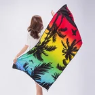 Towel China factory 100% Microfiber velour beach towel custom logo designo