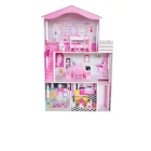 Hot sale cute doll house birthday gift pink doll house kids favorite doll house miniature toys