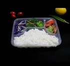 使い捨て生分解性奪う 4 コンパートメント分割プラスチック製のスタッカブル電子レンジ輸送弁当箱食品容器