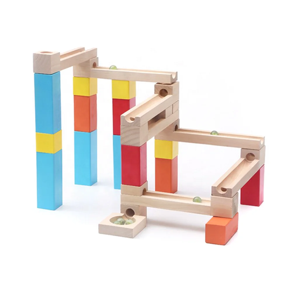 classic wooden marble run