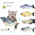 hot sells catnip fish cat toys with simulated fluffy fish shape kitty interactive chewings cat kicker fish toy