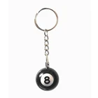number 8 Billiard ball keychain keyring