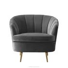 Modern design blue velvet upholstered sofa chairs and lounge chairs