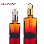 15ml 30ml 60ml square nail polish oil bottle perfume glass bottle with dropper cap