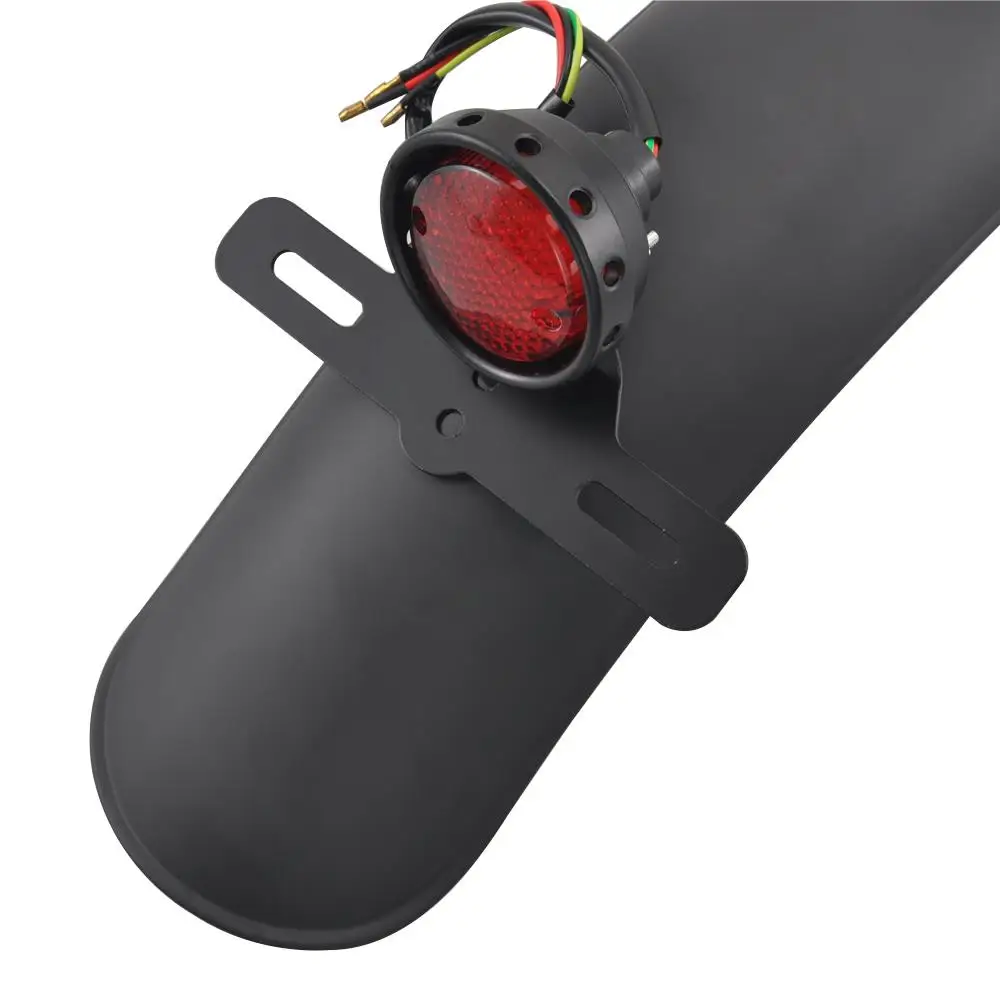 Combo Tail Brake Light With License Plate Holder+Retro Rear Fender Mudguard For Harley Bobbers Chopper Cafe Racer Motorcycles