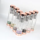 Crystal Custom Logo Rose Gold Quartz Elixir Health Gemstone Infused Crystal Water Bottle