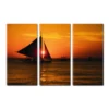3 panel abstract oil painting sailboat DIY wholesale custom made