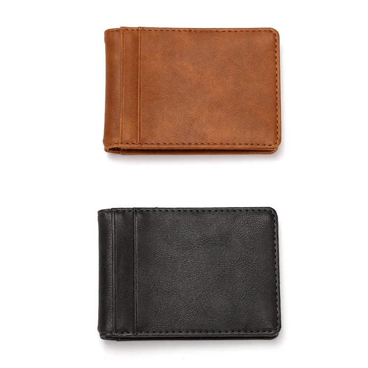 Slim Card Holder Credit Card Bifold Genuine Wallet Leather For Men