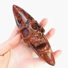 Natural Crystal Red Jade Skulls Moon Shape Crystal Crafts For Gifts