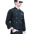 Black Kitchen Cooker Work Chef Jacket Restaurant Chef Uniform for sale