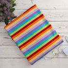 Fancy customized cotton jersey yarn dyed rainbow stripe fabric